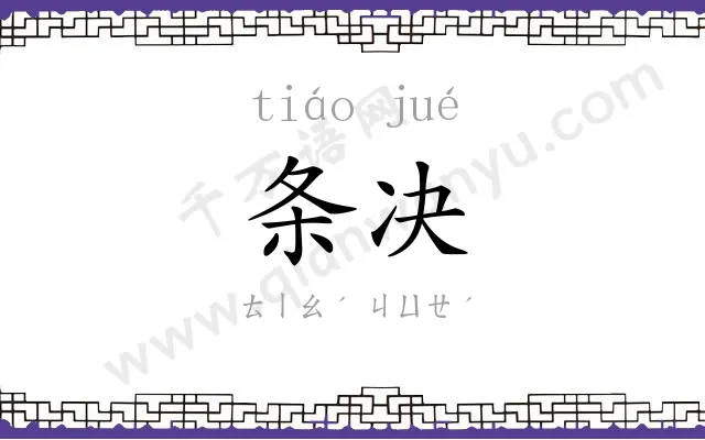 条决