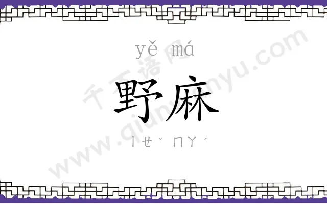 野麻