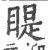 睼(宋·印刷字体·广韵)