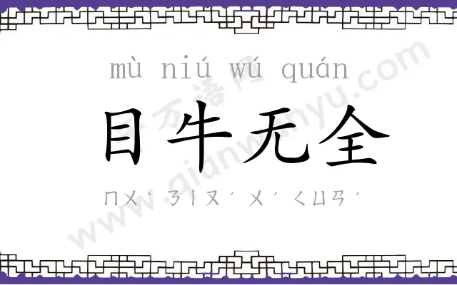 目牛无全