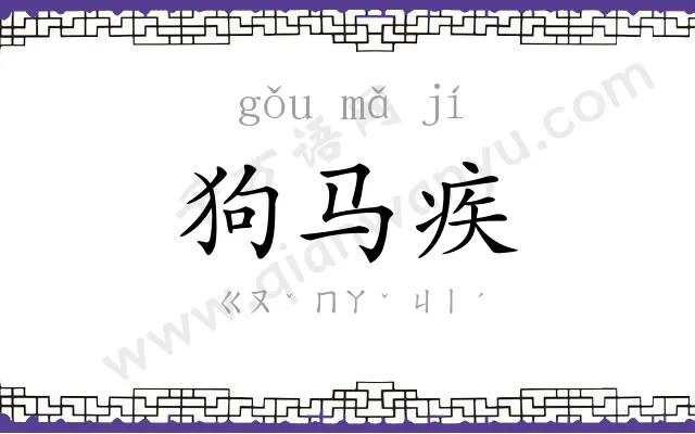 狗马疾