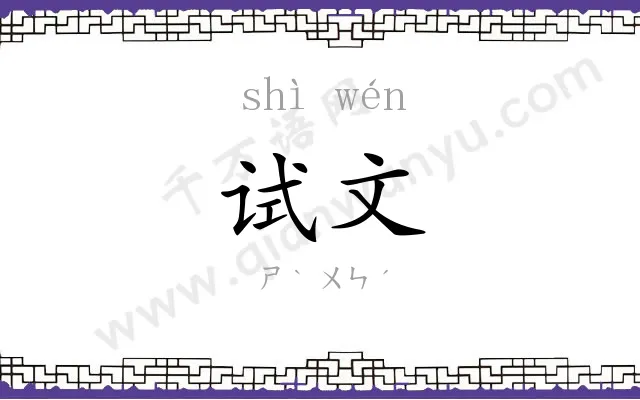 试文