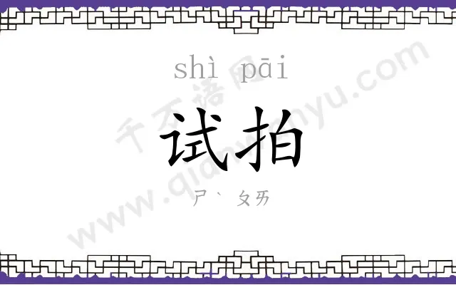 试拍