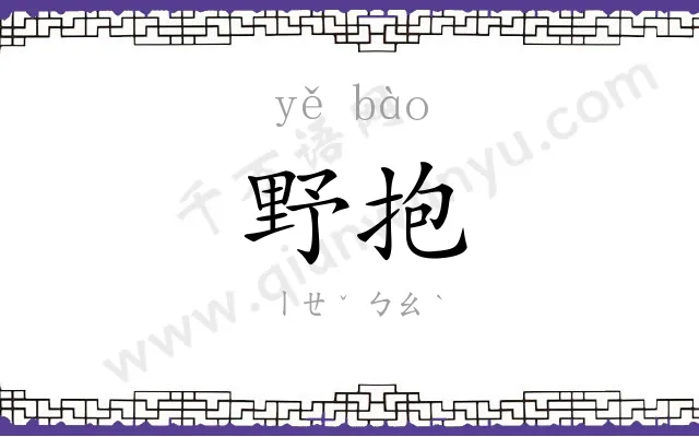 野抱