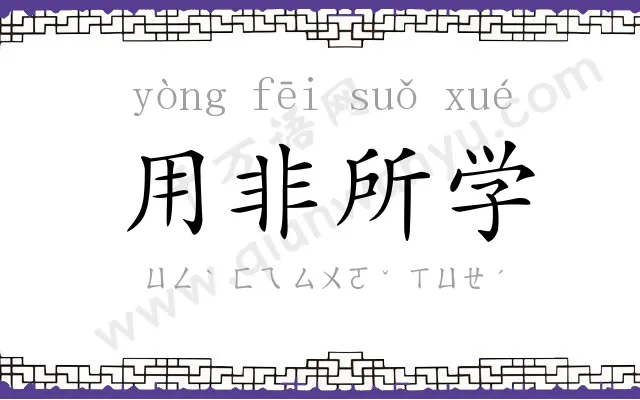 用非所学