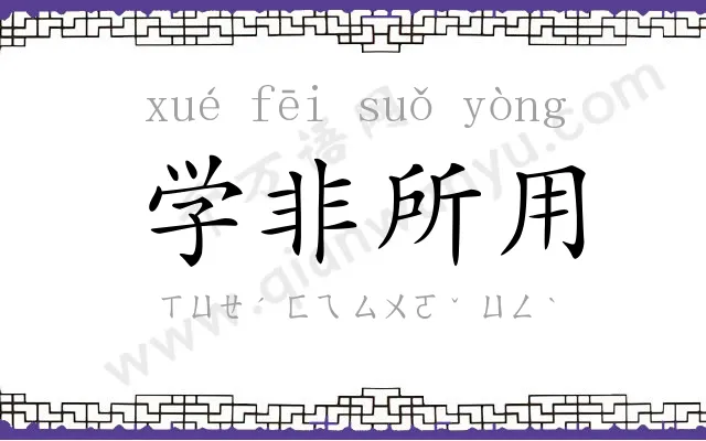 学非所用