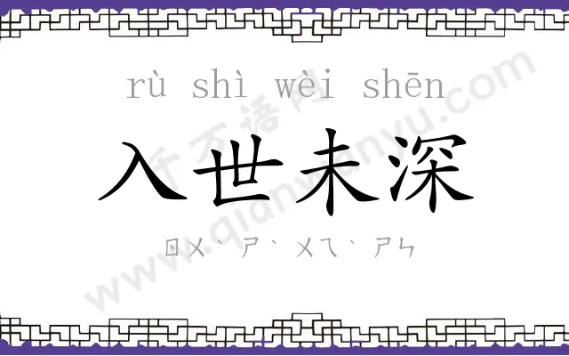入世未深