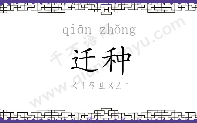 迁种