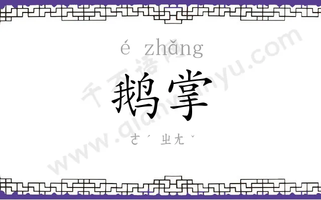 鹅掌