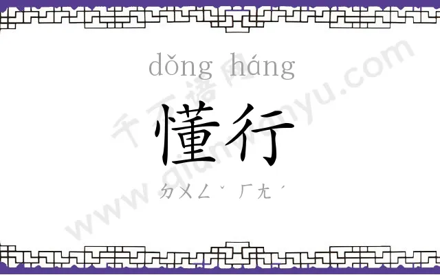 懂行