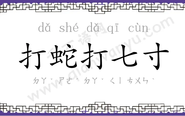 打蛇打七寸