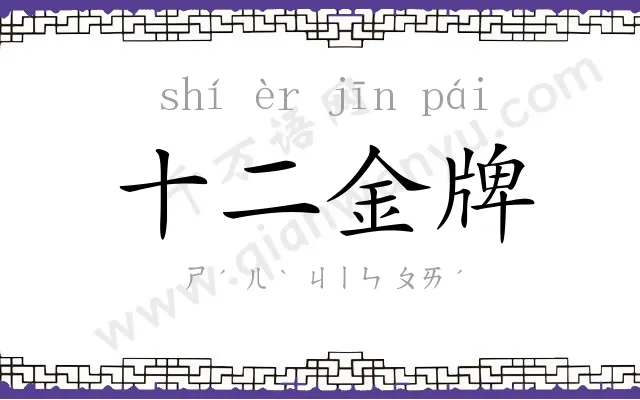 十二金牌