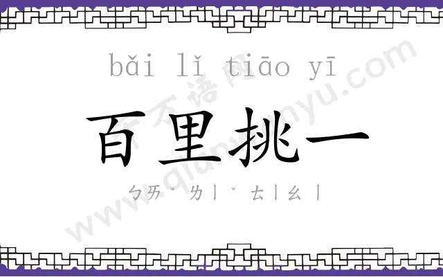 百里挑一