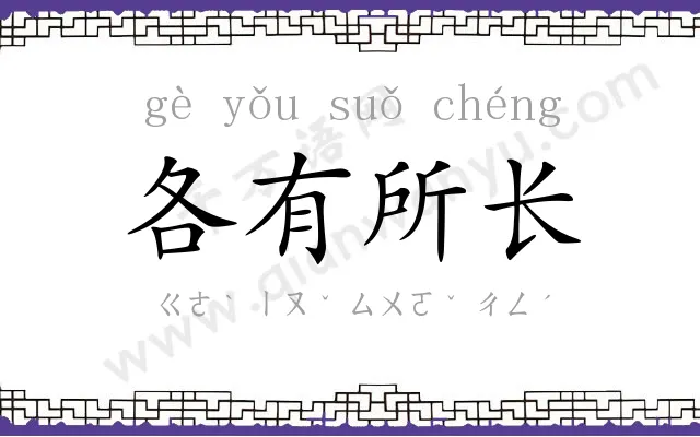 各有所长