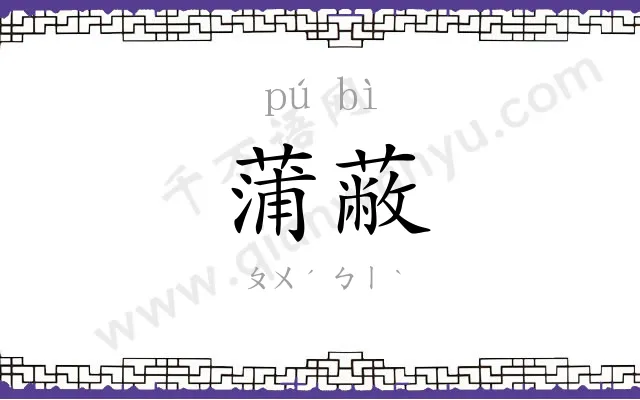 蒲蔽