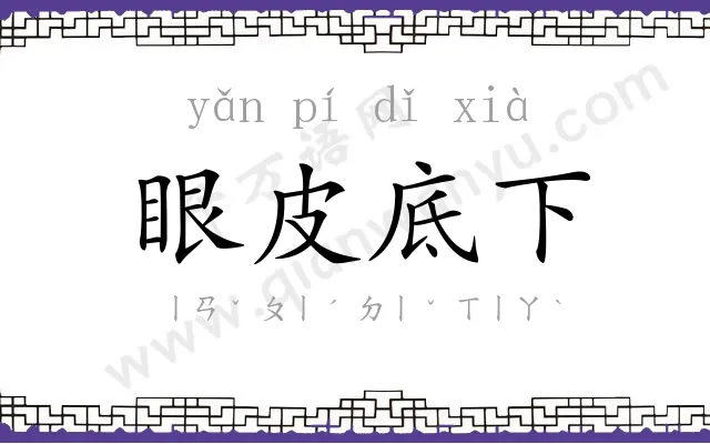 眼皮底下