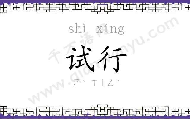 试行