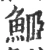䱌(宋·印刷字体·广韵)