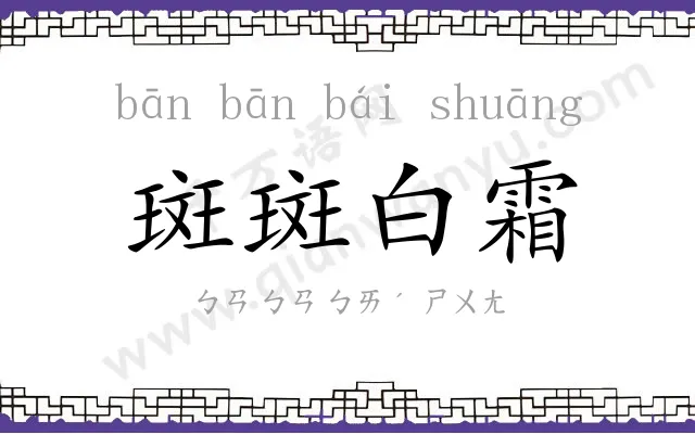 斑斑白霜