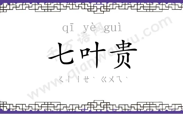 七叶贵