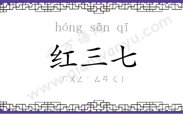 红三七