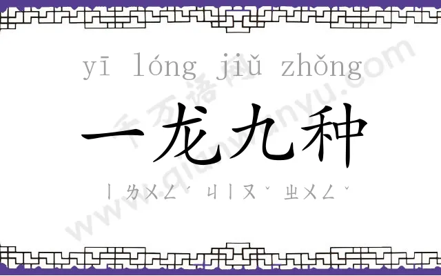 一龙九种