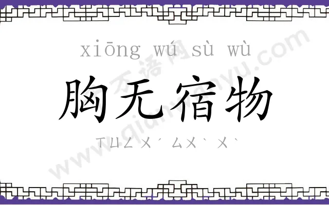 胸无宿物