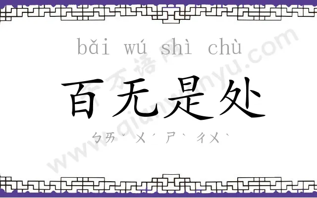 百无是处