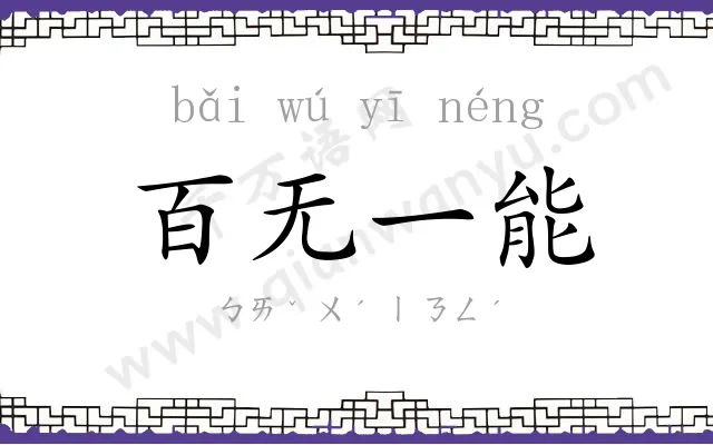 百无一能