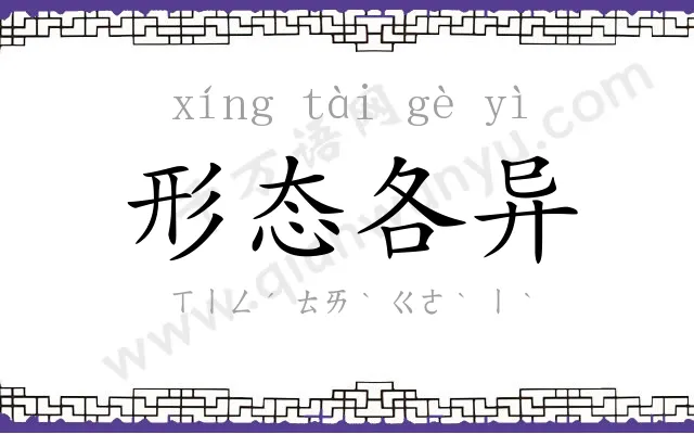 形态各异