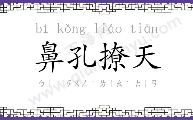 鼻孔撩天