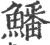 鱕(宋·印刷字体·广韵)