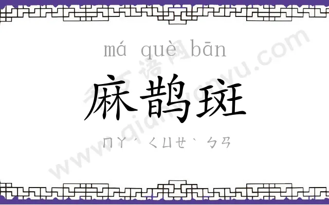 麻鹊斑