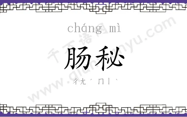肠秘