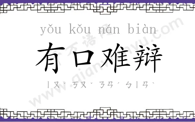 有口难辩