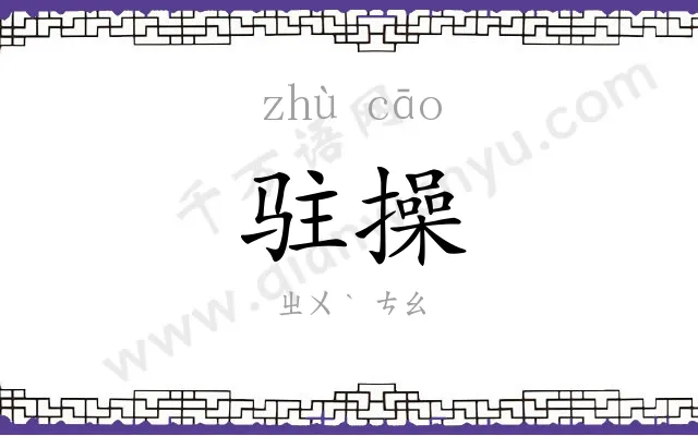 驻操