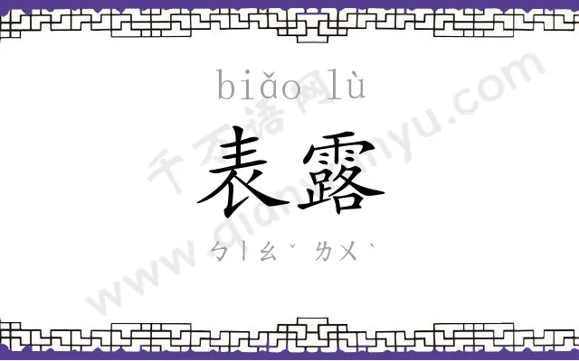 表露