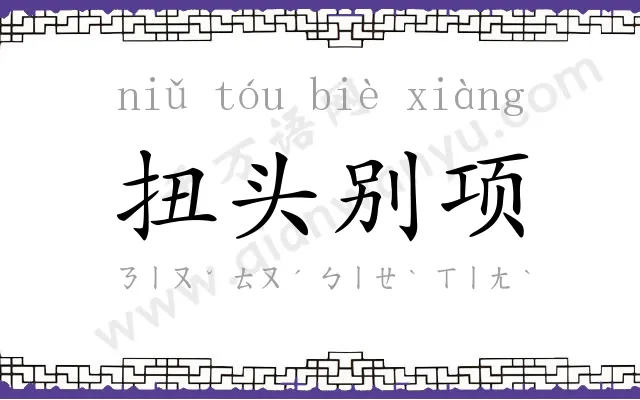 扭头别项
