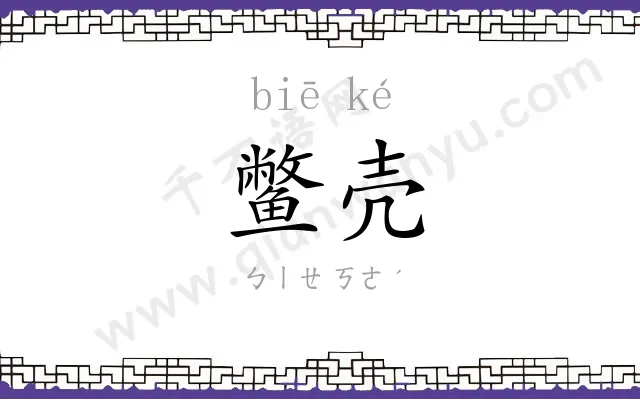 鳖壳