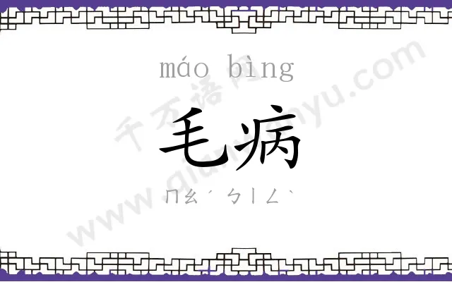 毛病