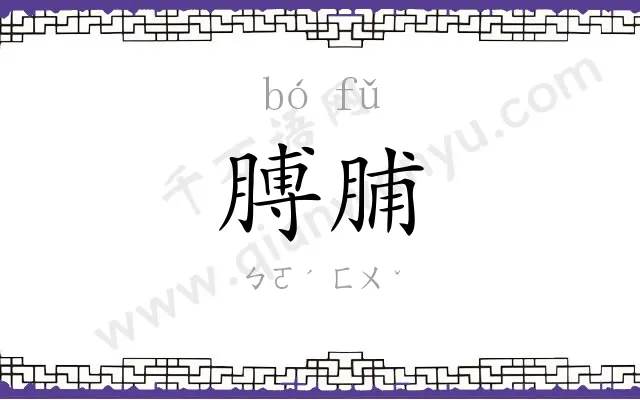 膊脯