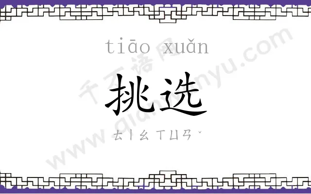 挑选