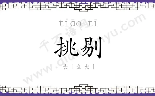 挑剔