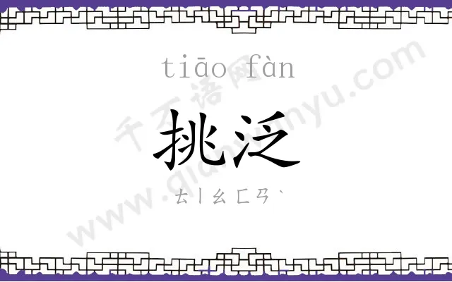 挑泛