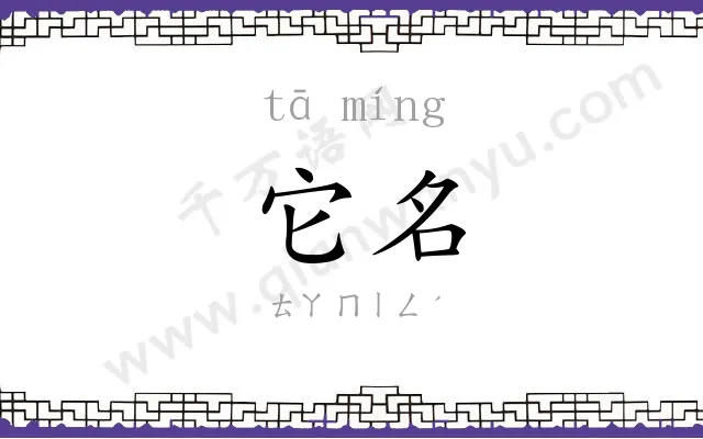 它名