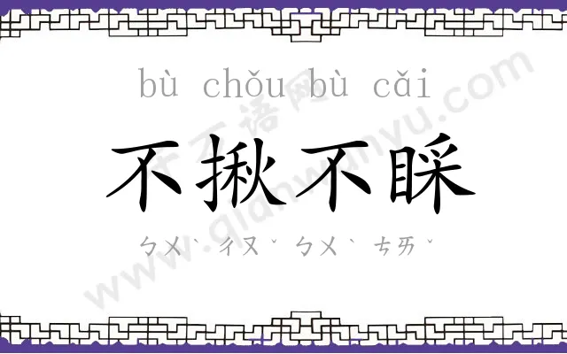 不揪不睬
