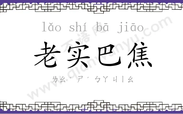 老实巴焦