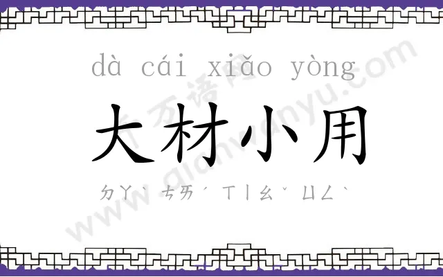 大材小用