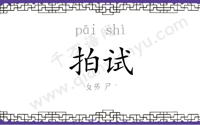 拍试