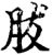 胈(宋·印刷字体·增韵)